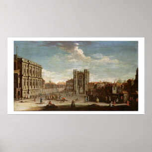 Póster Whitehall velho e o jardim ao corrente