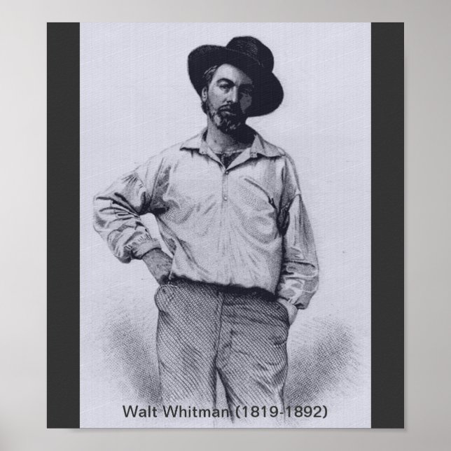 Póster Whitman quando jovem (Frente)