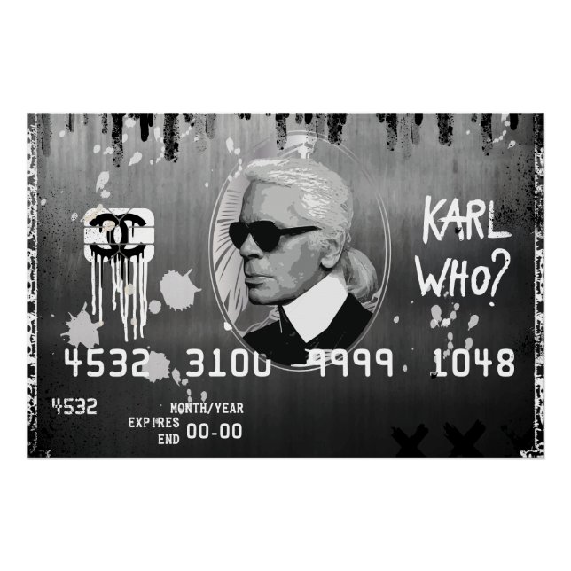 Póster “WHO?” (Black Card Pop) (Frente)