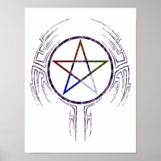 Póster Wicca Tribal