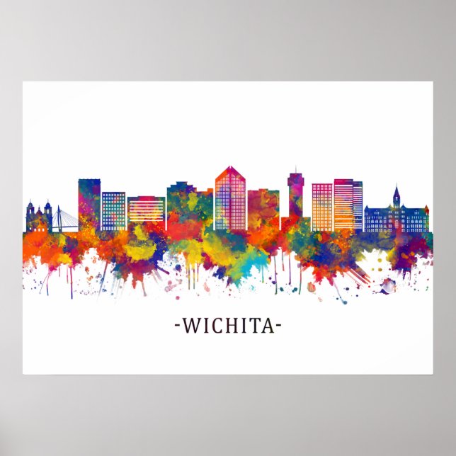 Poster Wichita Kansas Skyline (Frente)