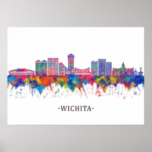 Poster Wichita Kansas Skyline