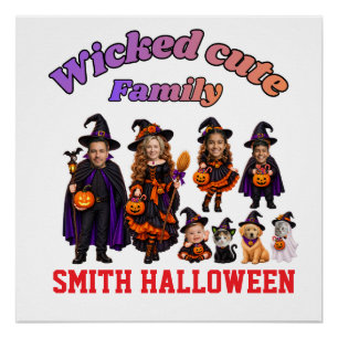 Póster Wicked Cute Halloween Família Smith – Personalizad