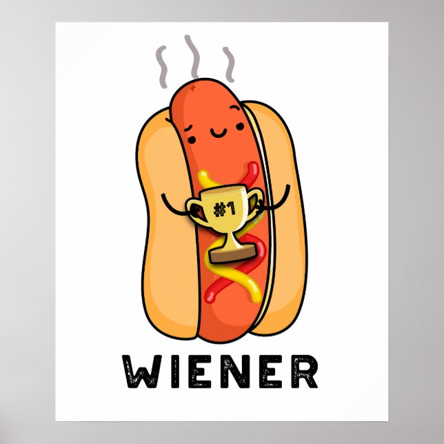 Poster Wiener Funny Sausy Pun (Frente)