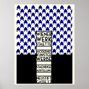Poster Wiener Werkstaette retro vintage expo trabalho de 