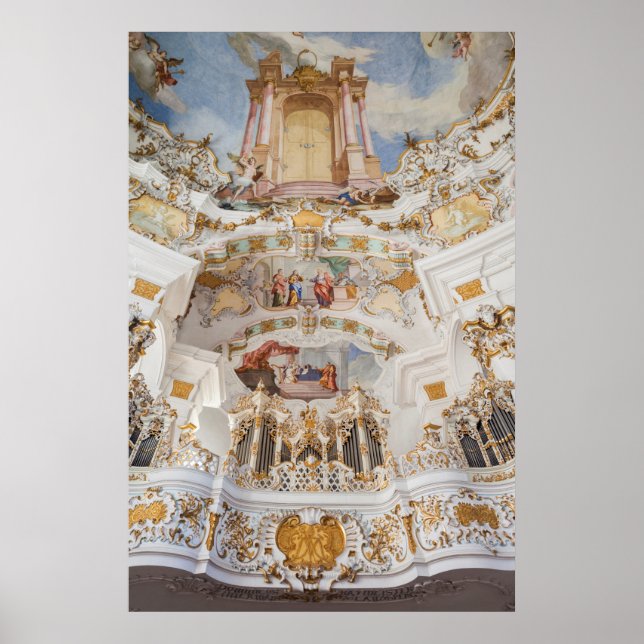 Poster Wieskirche Church Interior (Frente)