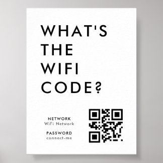 Poster Wifi Password | QR Code Scan to Connect