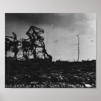 Poster WII Hiroshima após Bomba Atômica