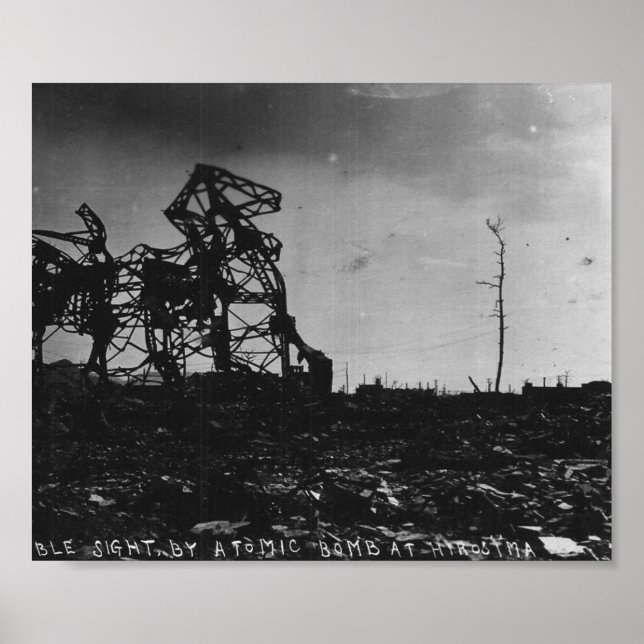 Poster WII Hiroshima após Bomba Atômica (Frente)