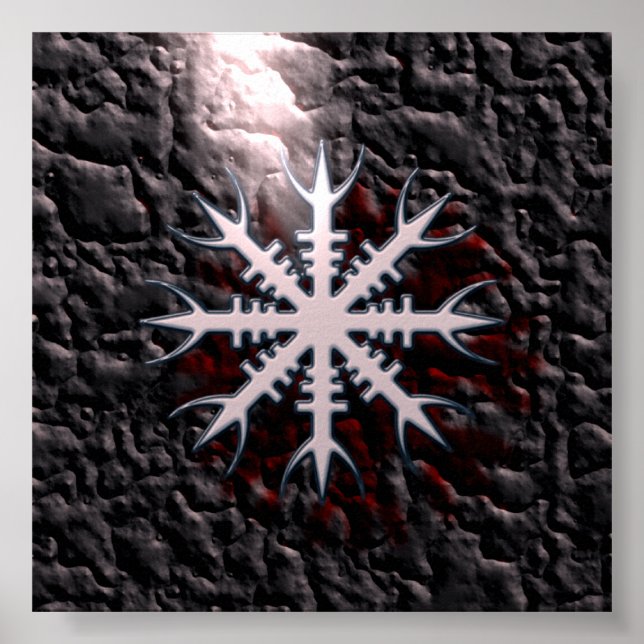 Póster Wikinger Amulett Aegishjalmur viking amulet charm (Frente)