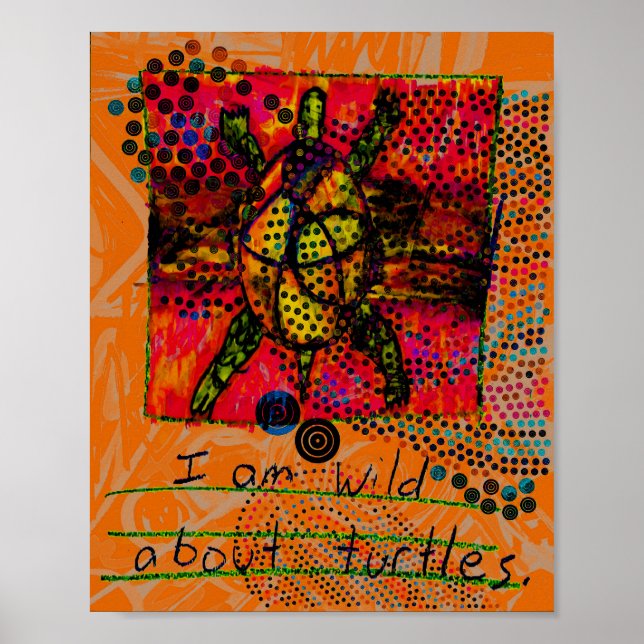 Poster Wild About Turtles (orange) 8 x 10 download (Frente)