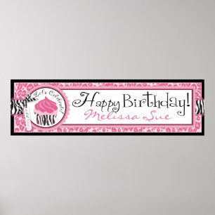 Póster Wild Cupcake CP Birthday Banner