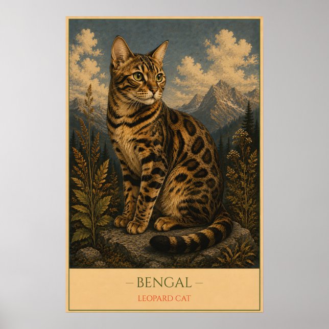 Poster Wild Elegance: Bengal Cat (Frente)