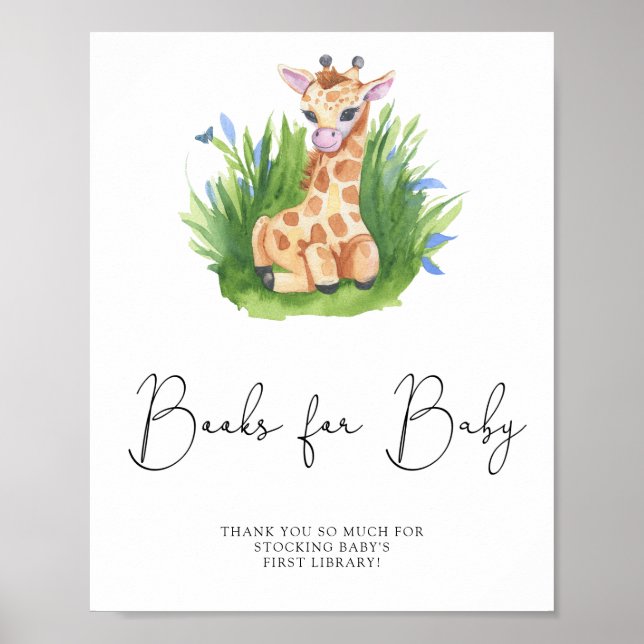 Poster Wild Giraffe - livros para bebê (Frente)