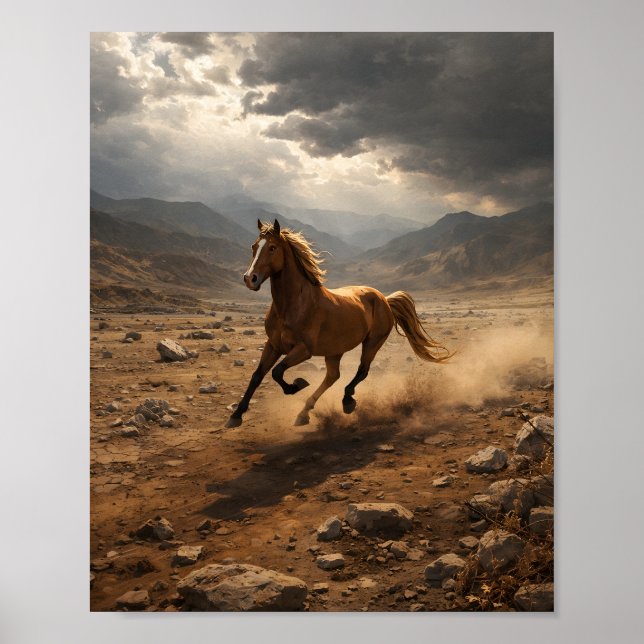 Poster Wild Horse in Motion (Frente)