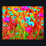 Poster Wild Meadow em Bloom Pop Art<br><div class="desc">Wild Meadow em Bloom em Estilo de Arte Pop.</div>