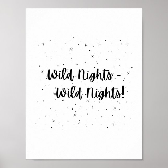 Poster Wild Nights Emily Dickinson (Frente)