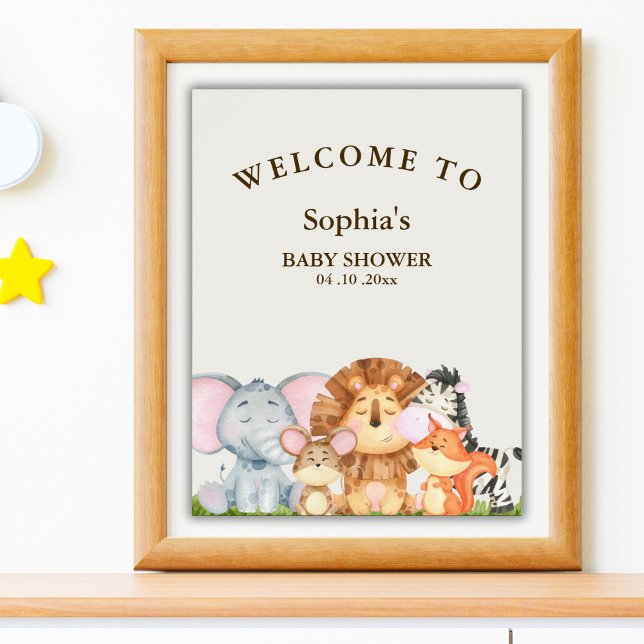 Poster Wild One Safari Baby Shower (Criador carregado)