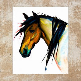 Poster Wild Pony | Cavalo de Aquarela