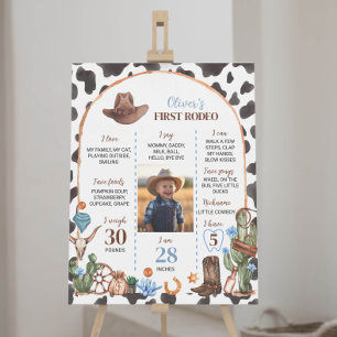 Poster Wild West Cowboy Primeiro Sinal de Marco de Aniver