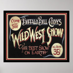 Poster Wild West de Buffalo Bill 16 x 20