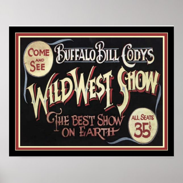 Poster Wild West de Buffalo Bill 16 x 20 (Frente)