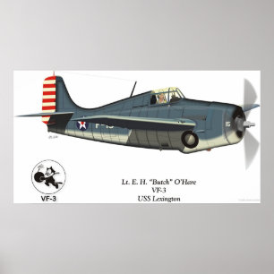 Póster Wildcat de F4F (O'Hare)