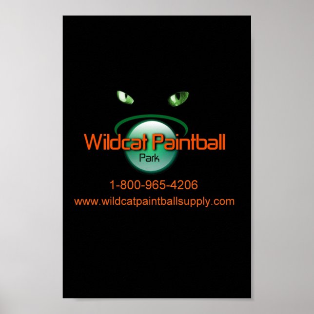 Poster Wildcat Paintball (Frente)