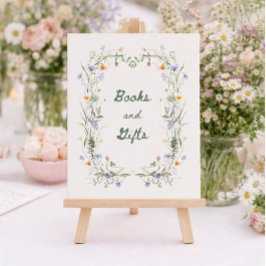 Poster Wildflower Books and Gifts Baby Shower Table Sign