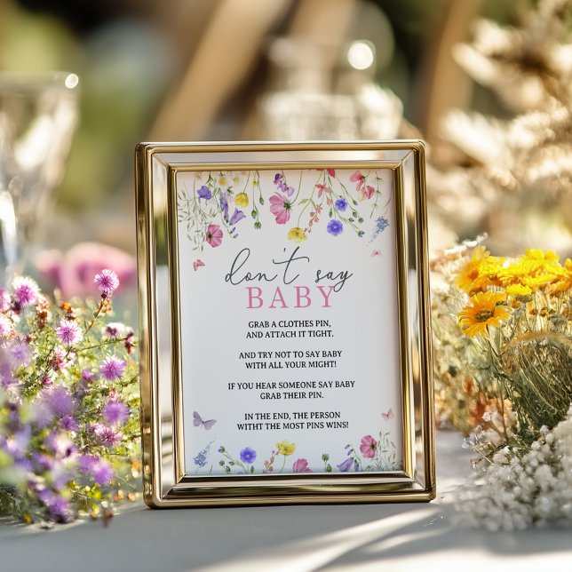 Poster Wildflower Don't say Baby Game Sign Game (Criador carregado)