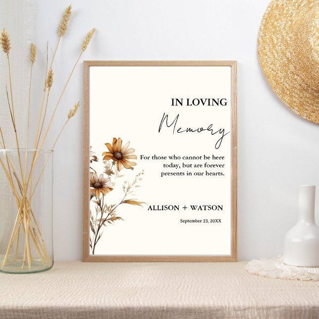 Poster Wildflower em casamento de cartazes de memória de  (Criador carregado)