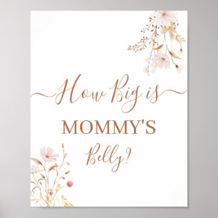 Poster Wildflower How Big is Mamãe Belly sign