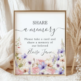 Poster Wildflower Meadow Memorial Funeral Compartilha Mem