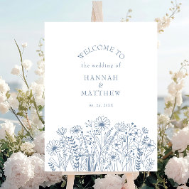 Poster Wildflower Modern Simple Boho Wedding Welcome
