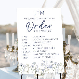 Poster Wildflower Order of events - Sinal de casamento po