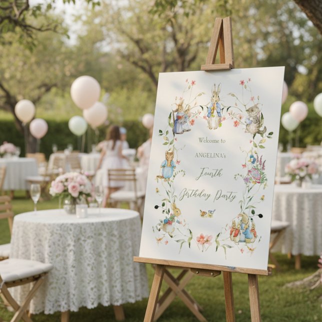 Poster Wildflower Peter the Rabbit Festa de aniversário B (Criador carregado)