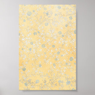 Poster Wildflowers amarelos e cinzentos