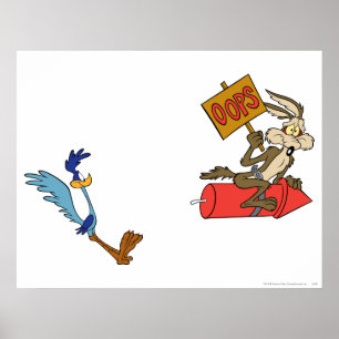 Póster WILE E. COYOTE™ e ROAD RUNNER™ Foguete ACME