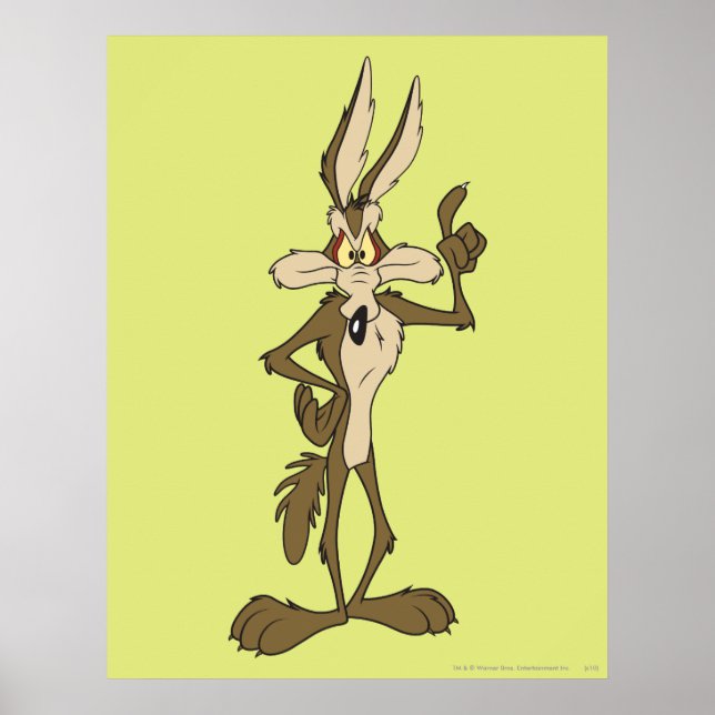 Póster Wile E. Coyote Em Sentido (Frente)
