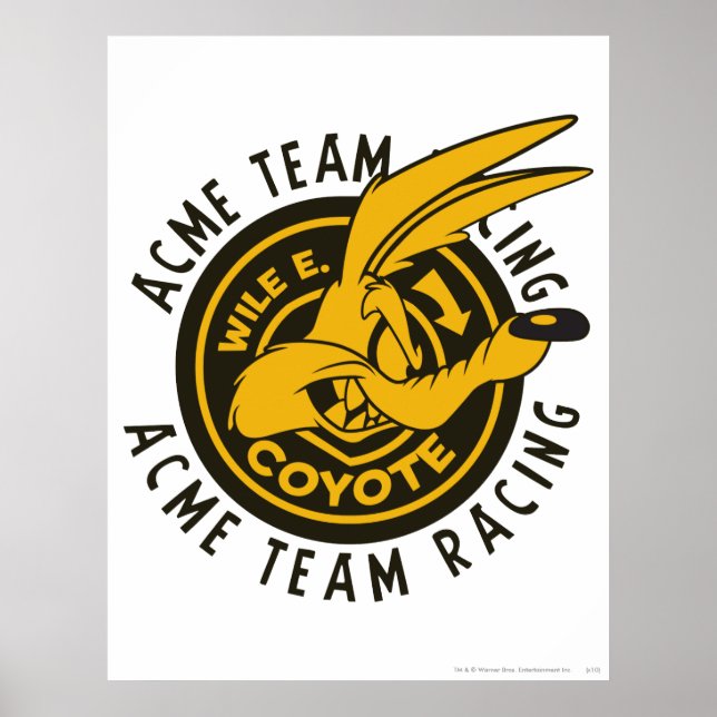 Póster WILE E. COYOTE™ Equipe de Corrida Acme (Frente)