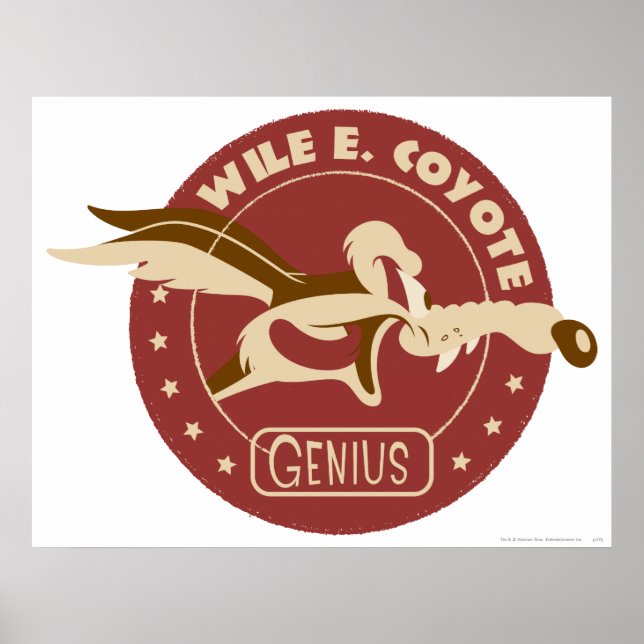 Póster Wile E. Coyote Genius (Frente)
