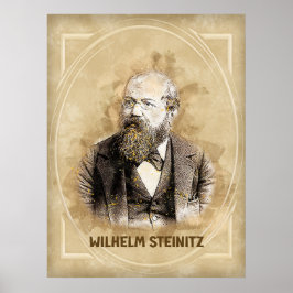 Poster Wilhelm Steinitz, xadrez