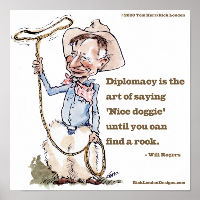 Poster Will Rogers & Quote (Frente)