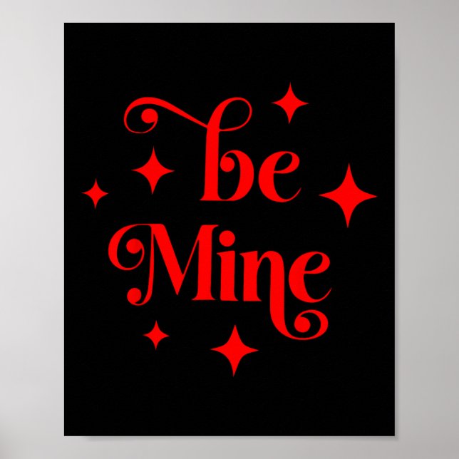 Poster Will You Be Mine Valentine Proposal  (Frente)