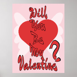 Poster Will You Be My Valentine?