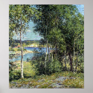 Poster Willard L. Metcalf A Família de Aves