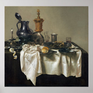Poster Willem Claesz Heda Banquet Piece com Mince Pie