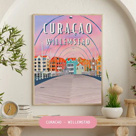 Poster Willemstad: la beauté colorée de Curaçao