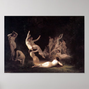 Póster William-Adolfo Bouguereau-The Nymphaeum