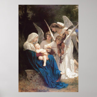 Poster William-Adolphe Bouguereau | Canção dos anjos